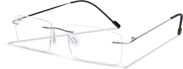 Rimless Rectangular Spectacle Frame