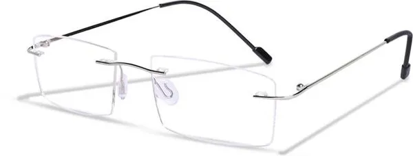 Rimless Rectangular Spectacle Frame
